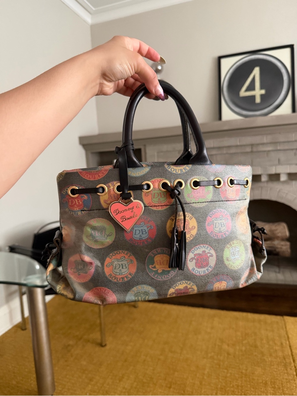 Dooney & Bourke Multicolor Logo Satchel